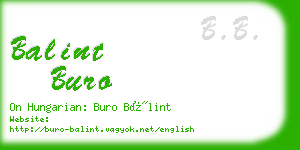 balint buro business card